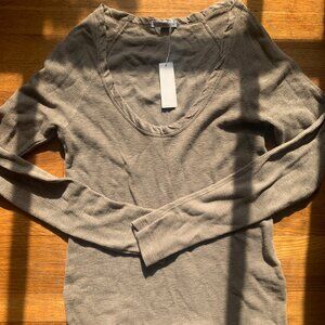 James Perse Long Sleeve Tee - Brown